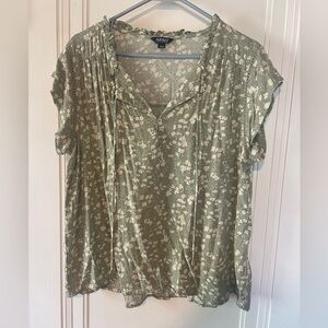Sage Floral Top